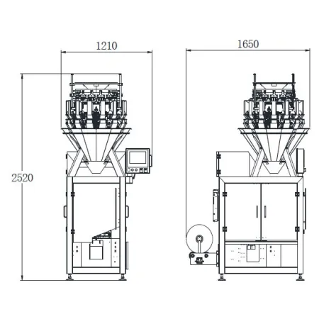Pionowa maszyna pakująca VT-180YT (zintegrowana z wagą)